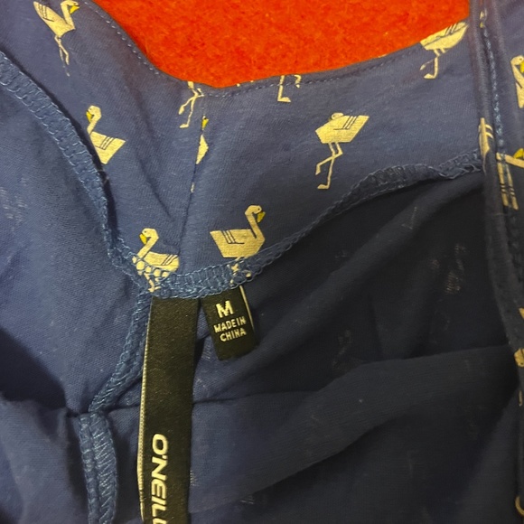 O’Neill blue and off white flamingos sun midi dress EUC - Picture 6 of 8